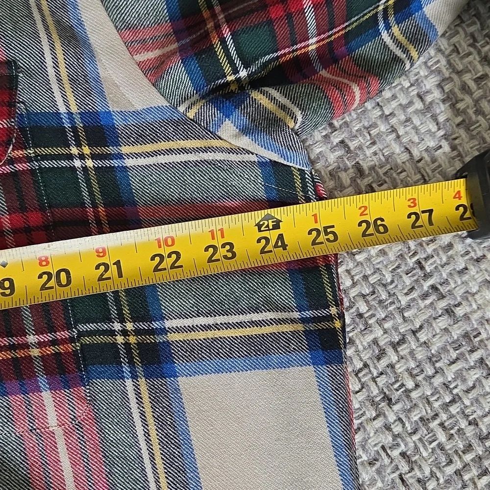 Polo Ralph Lauren Y2K Plaid Flannel Wool Shirt Hole Gorpcore
